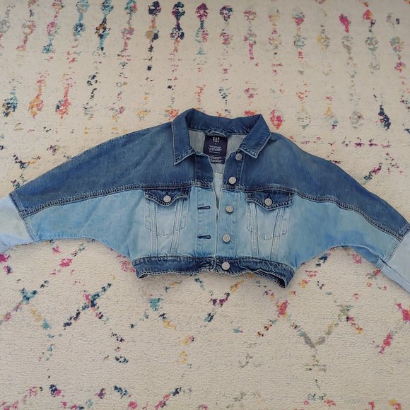 Gap Teen crop denim jacket size - Picture 3 of 3